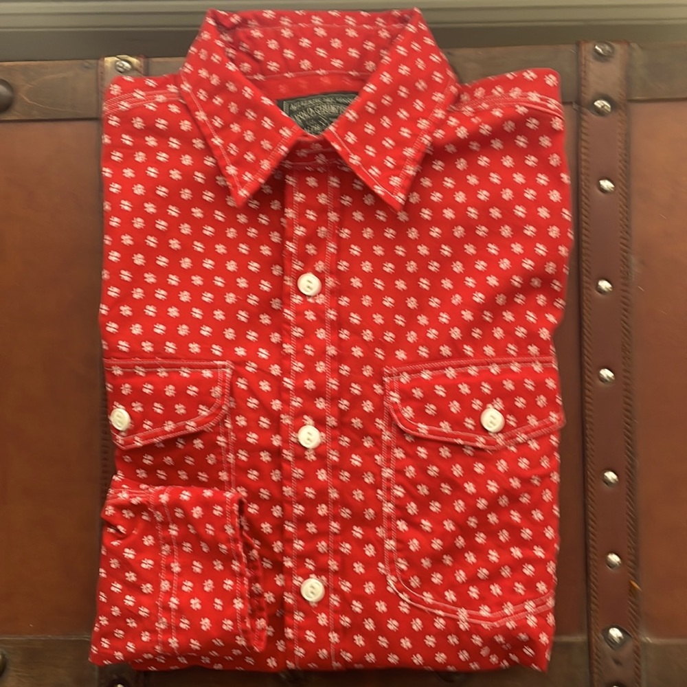 RL Polo Country red print casual western shirt - Picture 4 of 7